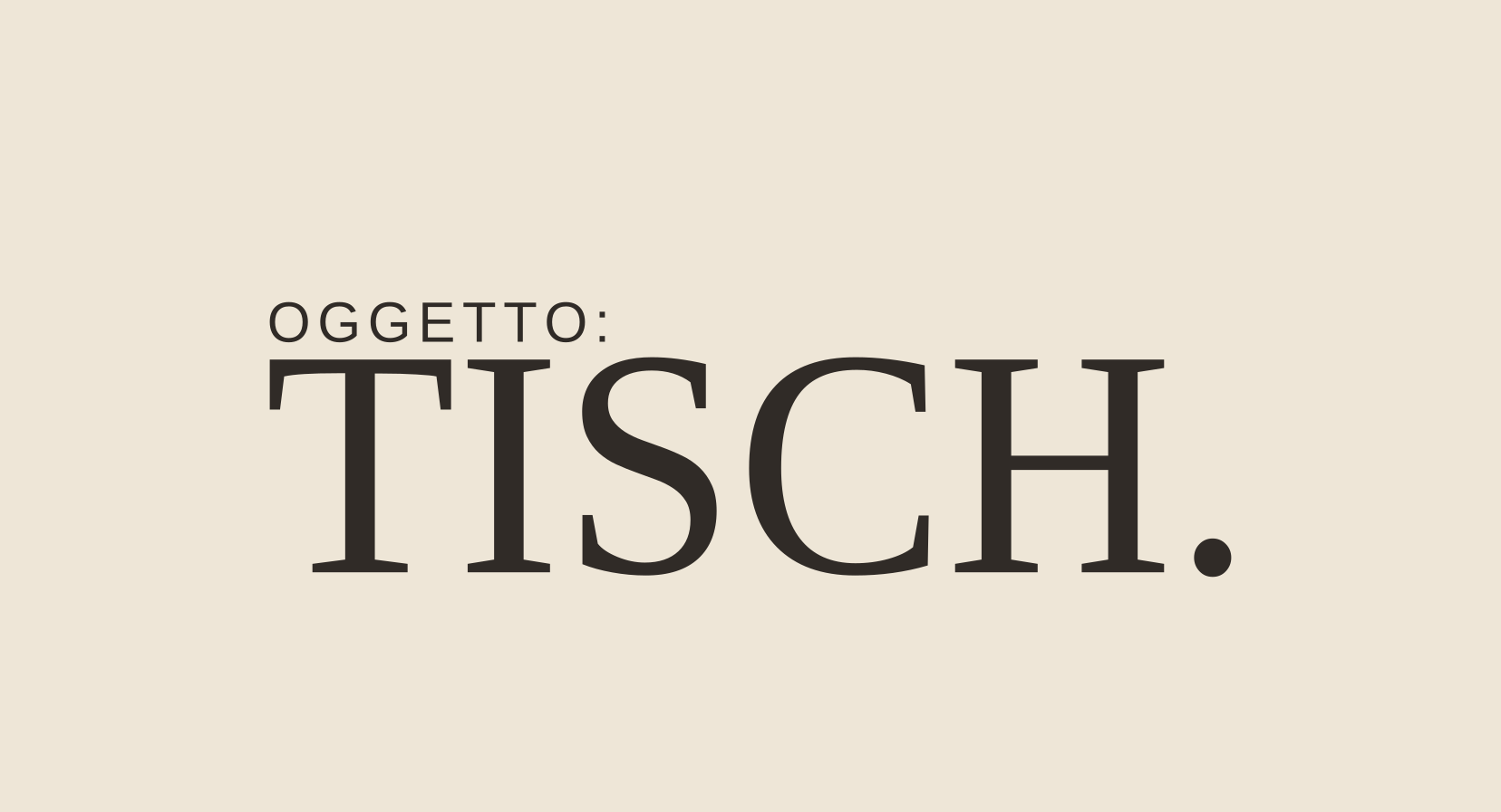 OGGETTO: TISCH.